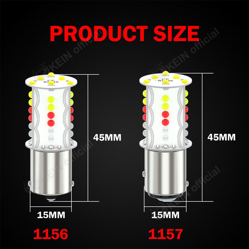 Kein Đèn led Nhiều Màu 1157 1156 p21w s25 1141 ba15s bay15d p21 / 5w Gắn Đuôi Xe Hơi