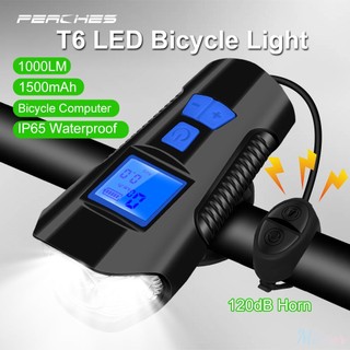 ♕ Máy tính đo đường xe đạp 3 trong 1 Đêm Xe đạp leo núi Đồng hồ đo đường đi xe đạp Đèn còi chống nước Đồng hồ đo tốc độ xe đạp Phụ kiện xe đạp