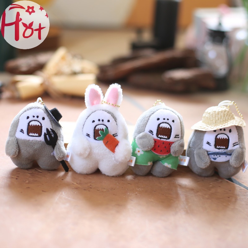 Jr Móc Khóa Hình Cá Mập Nhồi Bông Đáng Yêu