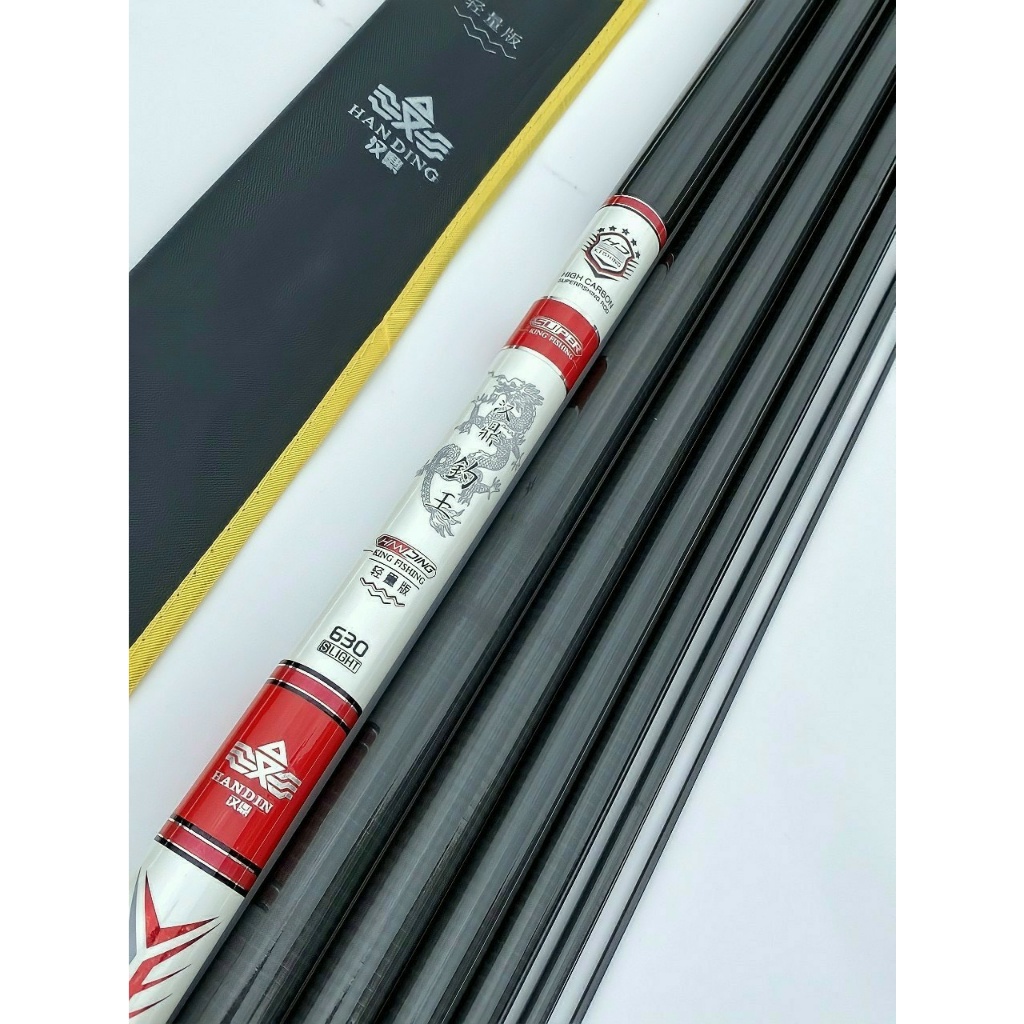 Cần câu tay điếu vương HANDING Điếu Vương 5h carbon 8 lớp chính hãng cao cấp câu đài đơn ANam-Fishing