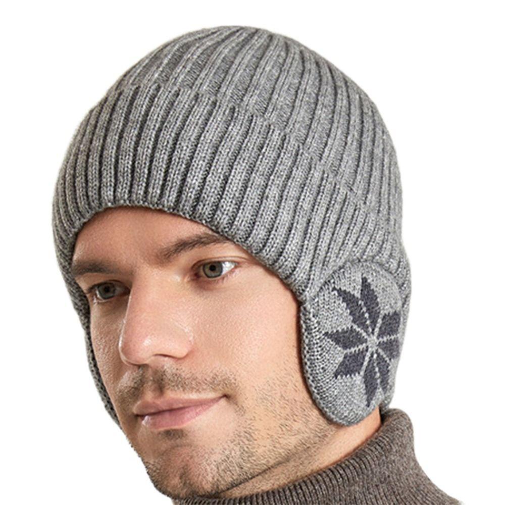 MKEB Mũ Len Trùm Tai Màu Trơn Chống Lạnh Chống Gió Thời Trang Cho Nữ