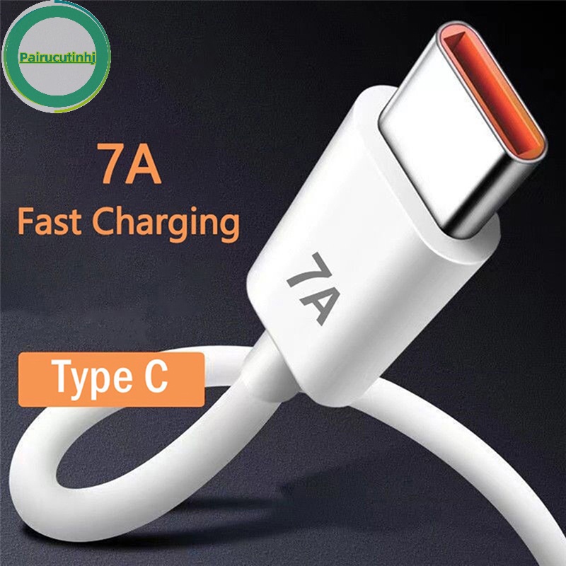 Parucutin Dây Cáp Sạc Nhanh 7a usb type c 100w Cho oppo huawei xiaomi vivo honor vn