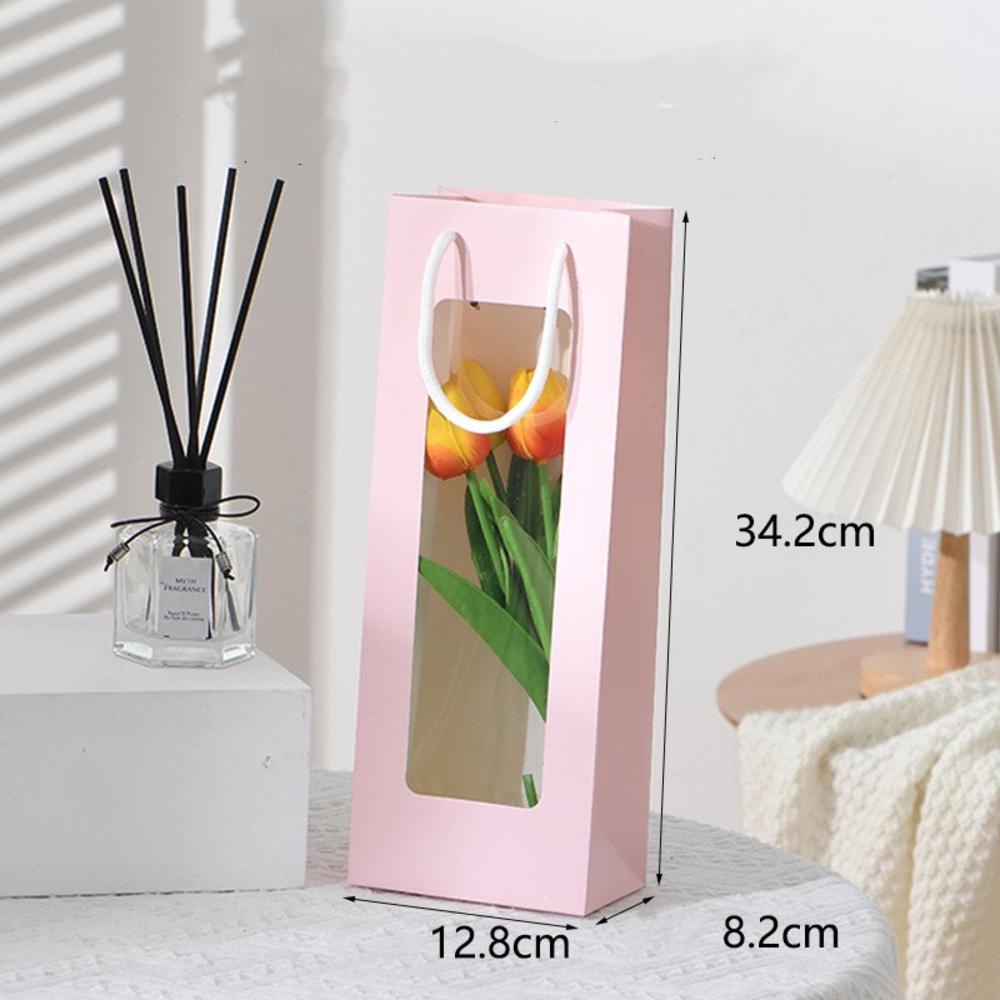 Túi Xách Mua Sắm Bằng Giấy kraft Đính Hoa Xinh Xắn