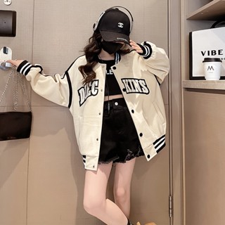 2023 Áo khoác bé gái 3-14Y phong cách Hàn Quốc đơn giản phù hợp cho bé gái vừa và lớn đồng phục bóng chày