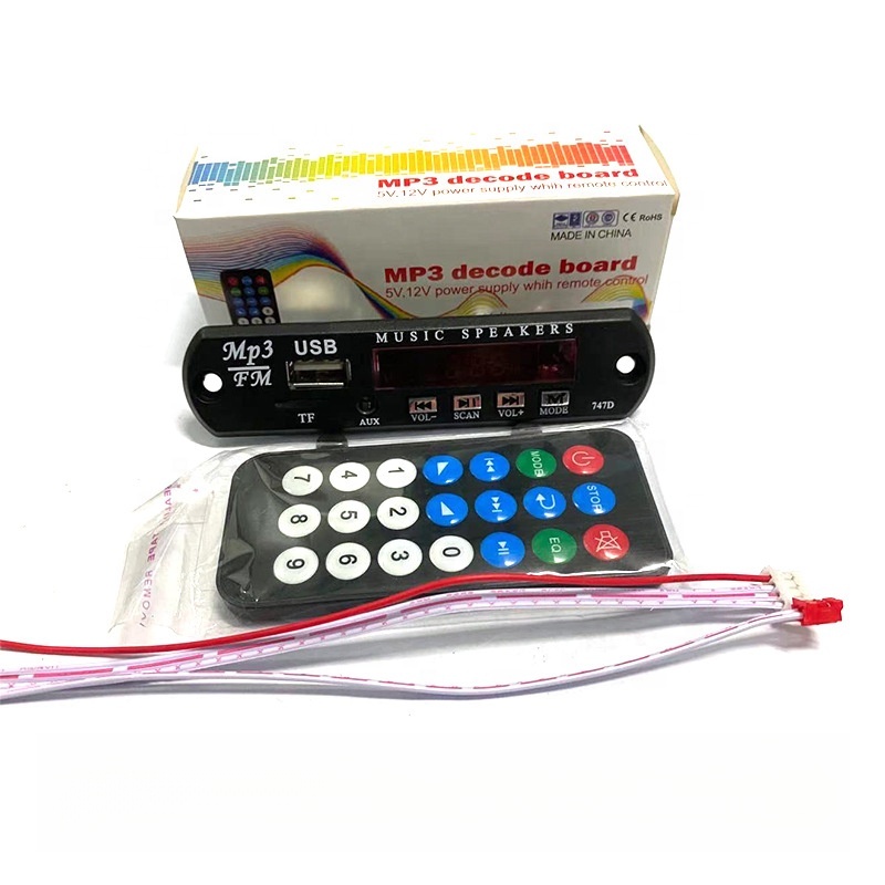 Bảng Mạch Giải Mã Âm Thanh usb tf fm radio mp3 Không Dây bt 5.0 9v-12v mp3