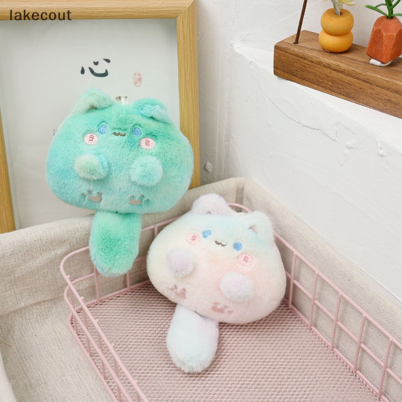 Lat Móc Khóa Hình Mèo Nhồi Bông Nhiều Màu Sắc Mềm Mại Dễ Thương Trang Trí Túi Xách / Quà Tặng Cho Trẻ Em