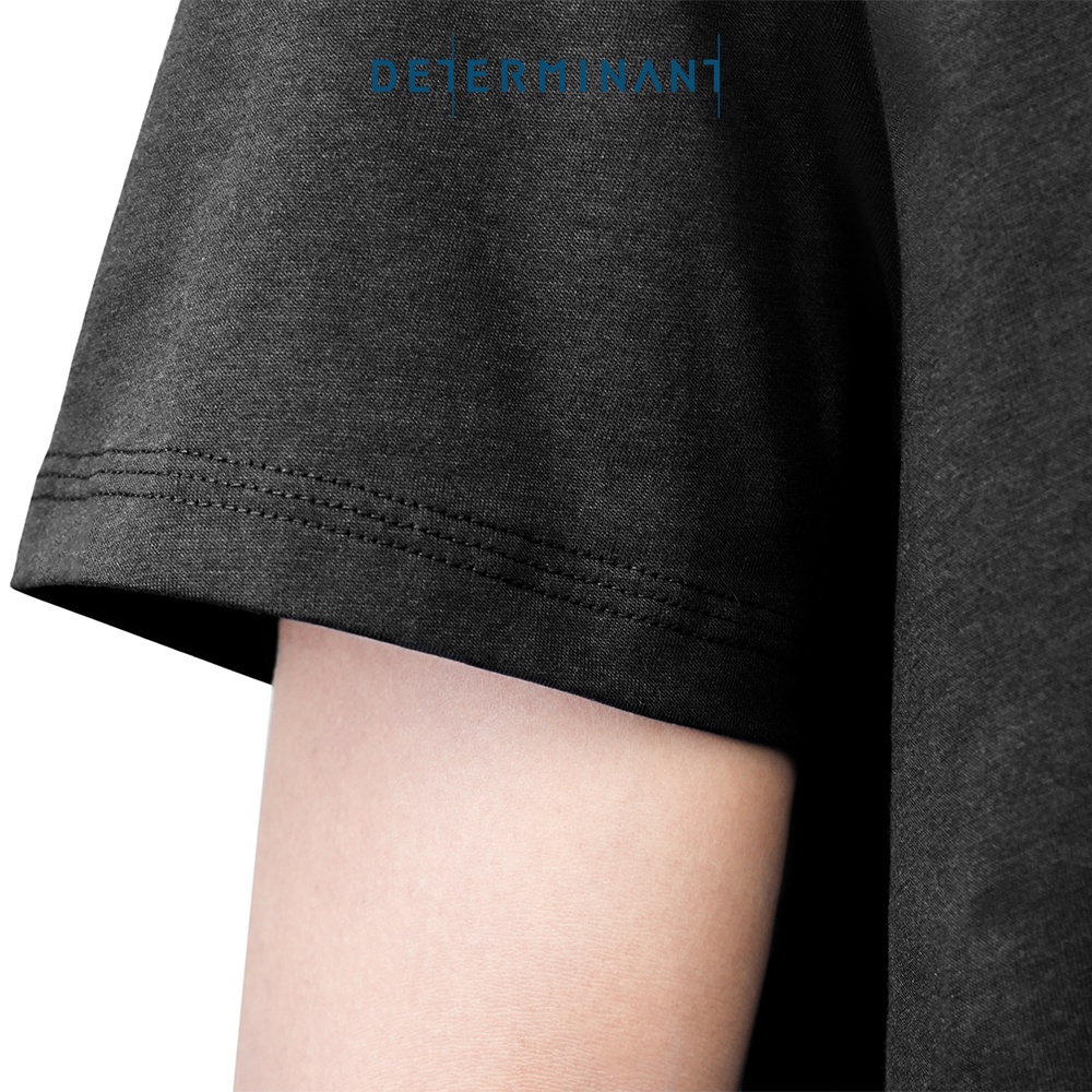 Áo thun nam Determinant thấm hút tốt mềm mại -  màu Đen