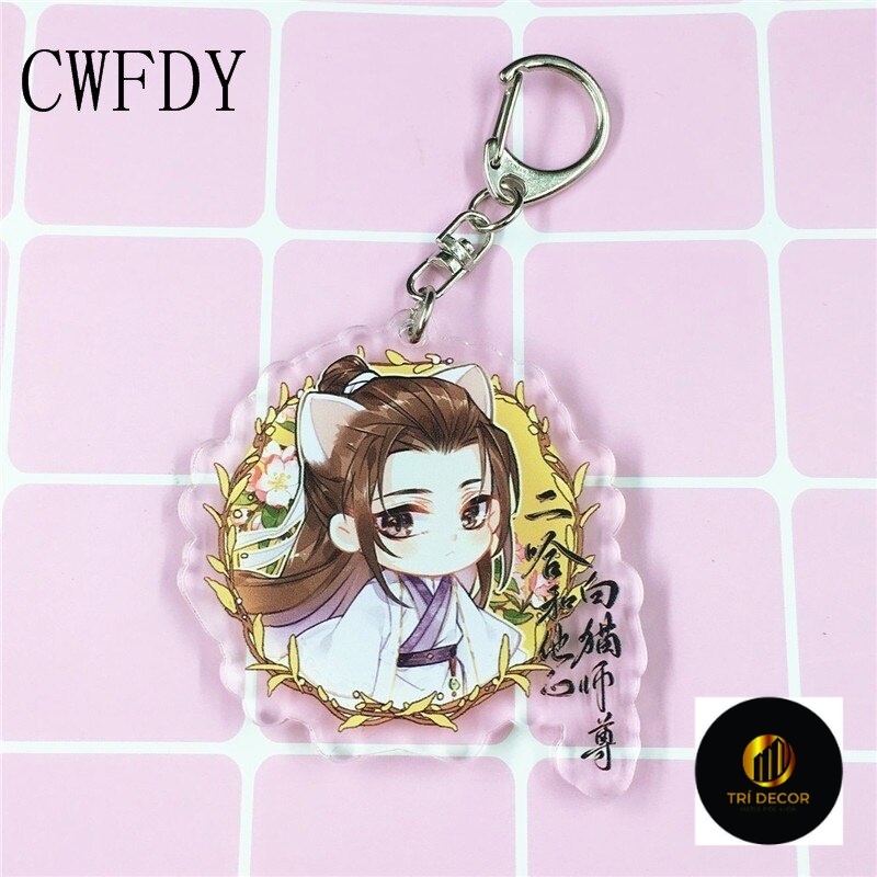Móc khóa Chibi HUSKY Và Sư Tôn Mèo Trắng Của Hắn Arcylic His Master White Cat dễ thương Mặc Nhiên x Sở Vãn Ninh