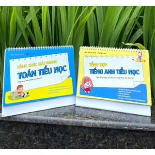 Bộ Lịch Để Bàn Công Thức Toán Học, Tiếng Anh Tổng Hợp Các Kiến Thức Dành Cho Học Sinh Tiểu Học In Bìa Giấy Bóng Cao Cấp