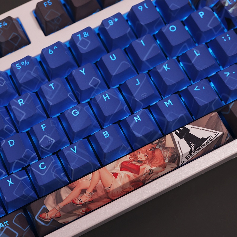 Angelina Ajimu Keycaps Cherry Profile Arknights Anime PBT DYE SUB Bàn Phím Cơ Keycap