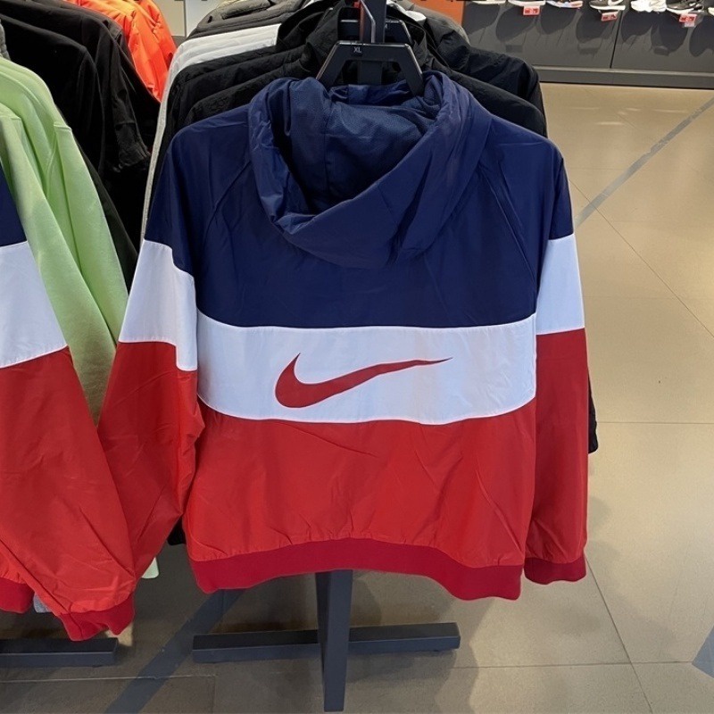 Nike Áo Khoác Thể Thao Có Mũ Trùm Siêu Nhẹ Chất Liệu nylon Dệt dc4113 100% Cho Nam