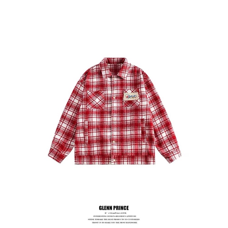 Áo Sơ Mi Tay Dài Dáng Rộng Thêu Họa Tiết Thời Trang Đường Phố Mỹ 2023 Cho Nam Nữ