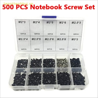 Set 500 ốc vít m2 m2.3 m3 chuyên dụng cho máy tính laptop