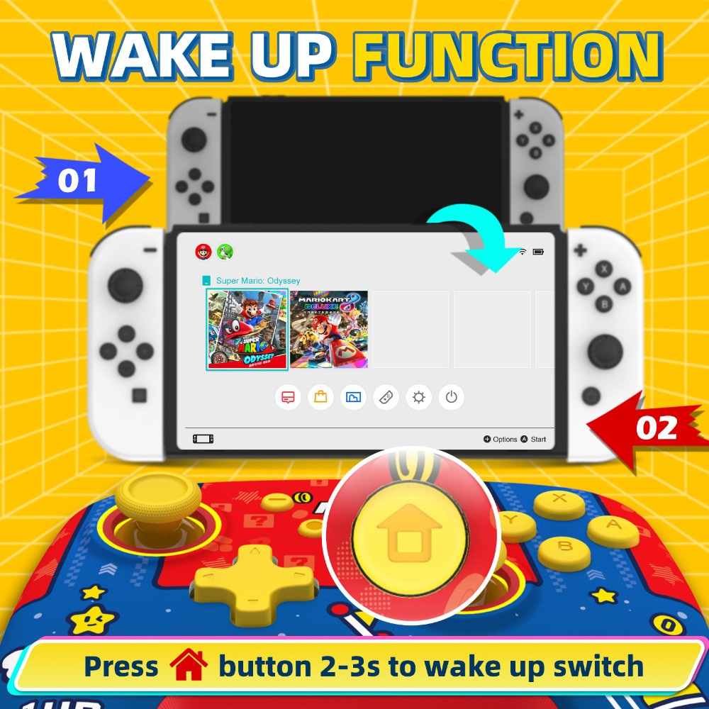 Iine pikachu mario Điều Khiển Không Dây nfc Tương Thích Với nintendo switch & switch oled / lite