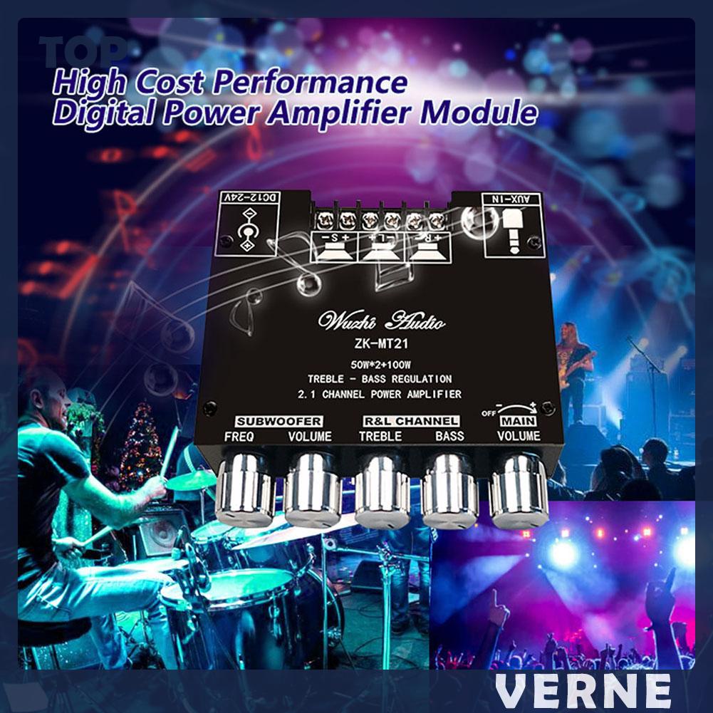 Bảng Mạch Khuếch Đại Âm Thanh Kỹ Thuật Số 2.1 Kênh zk-mt21 2x50w + 100w bt5.0