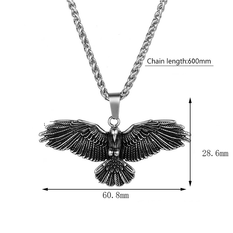 Vòng cổ Mặt Đại Bàng Phong Cách hip hop Thời Trang Cho Nam