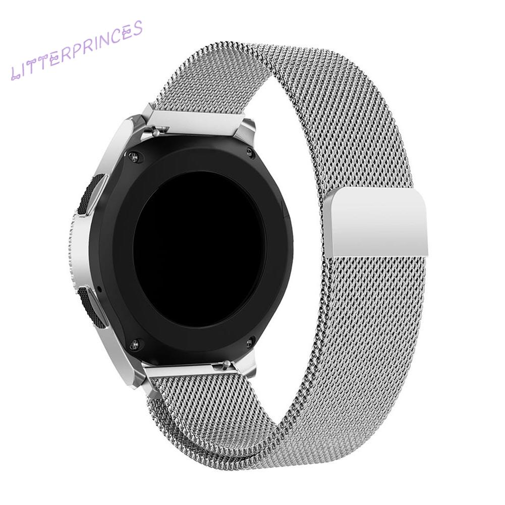 Dây Đeo Inox Dạng Lưới Có Nam Châm Màu Bạc Cho Đồng Hồ samsung galaxy watch 46mm