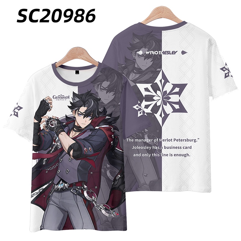 Hqy2 Bộ Áo + Quần Short Hóa Trang 3d Phong Cách anime genshin Impreza wriothesley haori kimono