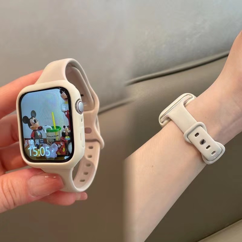 Silicone Dây Đeo Đồng Hồ Bằng Silicon Kích Thước 40mm 41mm 42mm 44mm 45mm 49mm 38mm Cho iwatch ultra series 8 7 6 se 5 4 3