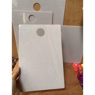Khay pha màu - Pallet mica trắng