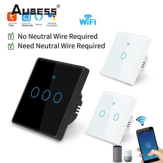 Aubess Tuya Wifi Công Tắc Thông Minh Treo Tường Công Tắc Cảm Ứng Hỗ Trợ Cuộc Sống Thông Minh Ứng Dụng Alexa Google Home Điều Khiển Giọng Nói Điều Khiển Rf