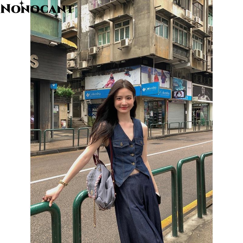 spraying áo jean gile áo vest nữ vest set nữ Thông thường High-quality Fashion comfortable WMJ2390VOI37Z230912