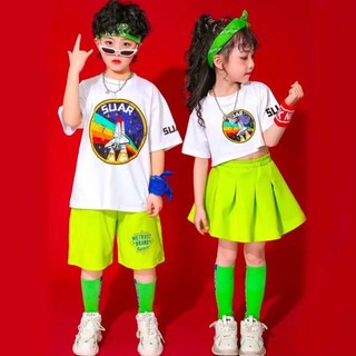 Bộ trang phục nhảy jazz hip hop đường phố hiện đại cho bé trai / gái 9.13