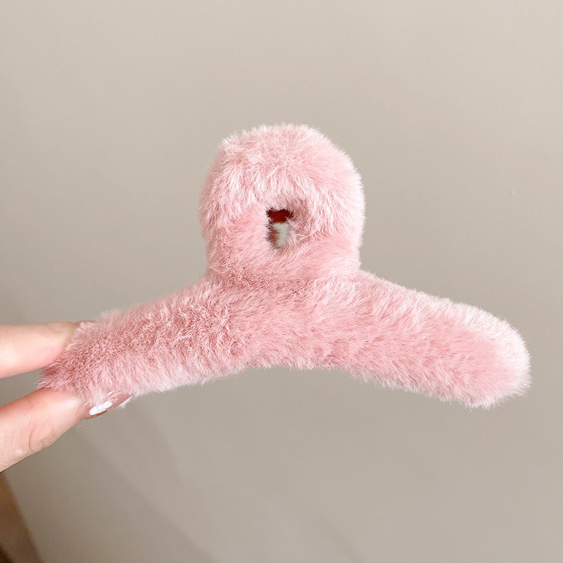 Kẹp Tóc Hình Cá Mập Phủ Lông Siêu Lớn Thời Trang Thu Đông