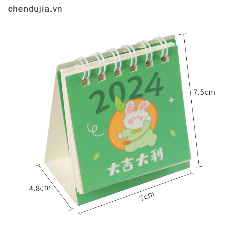 Lịch Để Bàn mini 2024 Dùng Trang Trí Văn Phòng / Trường Học