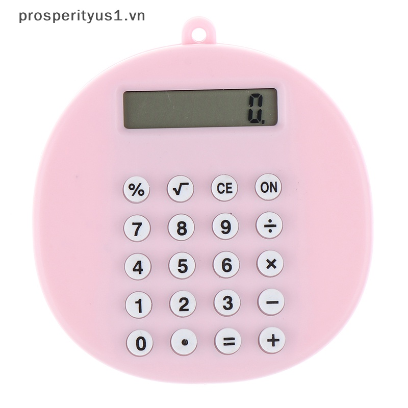 Móc Khóa Máy Tính Hình Tròn Kỹ Thuật Số mini Sáng Tạo Làm Quà Tặng Cho Trẻ Em