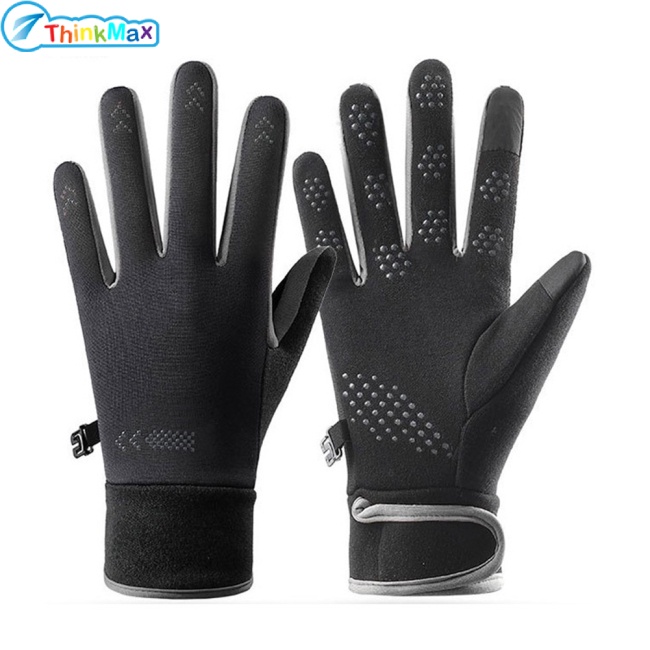 Găng Tay Xe Máy Chống Trơn Trượt Chống Thấm Nước Chống Gió Màn Hình Cảm Ứng Mùa Đông Ấm Áp Full Ngón Găng Tay Chạy Xe Đạp Trượt Tuyết