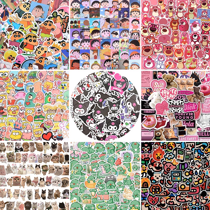 Nhãn dán Sanrio đáng yêu sticker gấu dâu tây nhãn dán không thấm nước mô hình hoạt hình