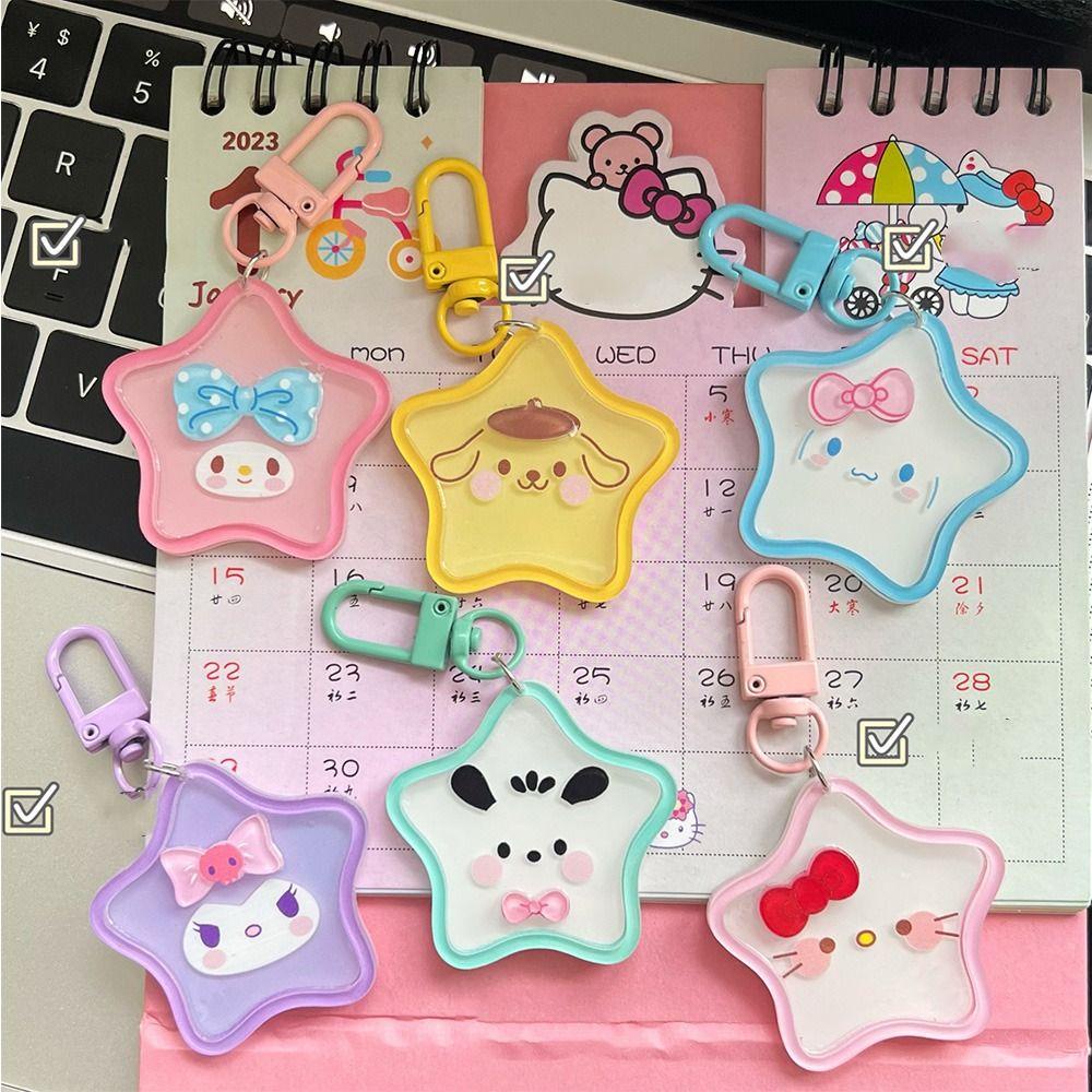 Mmluck Móc Khóa Ngôi Sao Năm Cánh Thiên Thần mymelody kitty kuromi acrylic Dễ Thương pompompurin pochacco cinnamoroll Cho Trẻ Em