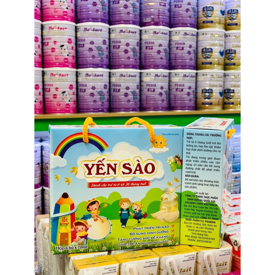 LỐC 6 HŨ x 70ml YẾN SÀO DÀNH CHO TRẺ TỪ 6-36 THÁNG TUỔI BỔ SUNG DINH DƯỠNG, PHÁT TRIỂN TRÍ NÃO