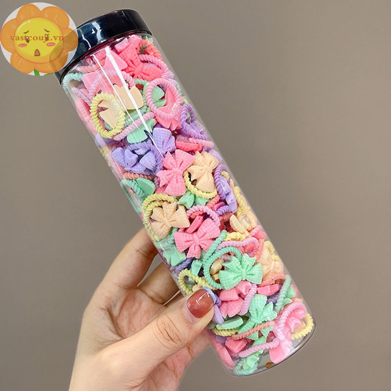Vastji Dây Buộc Tóc Cao Su Co Giãn Đính Hoa Nhỏ Dễ Thương Cho Bé Gái vn