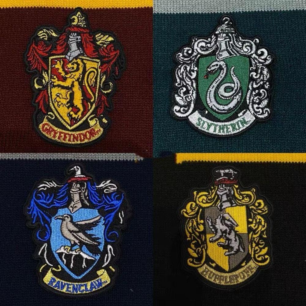 Mkeb Khăn Choàng Cổ harry Potter Vải cashmere Dày Thêu Sọc Phối Tua Rua Thời Trang Thu Đông