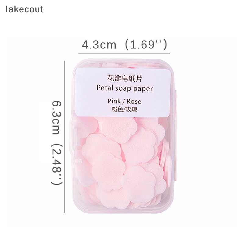 Hộp 100 Xà Phòng Giấy Hình Bông Hoa mini Dễ Thương Dùng Một Lần Kèm Hộp Đựng