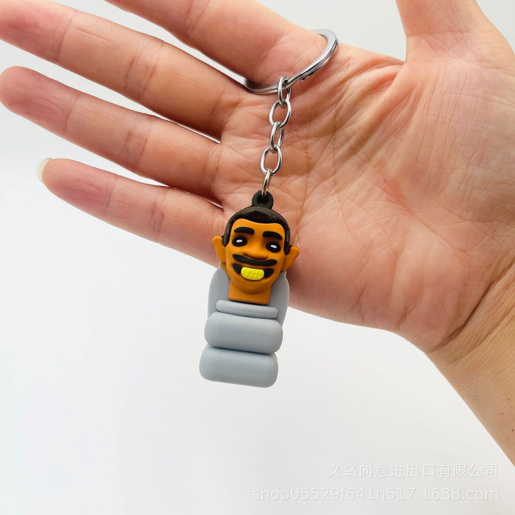 Móc Chìa Khóa Hình toilet anime Bằng pvc Dễ Thương