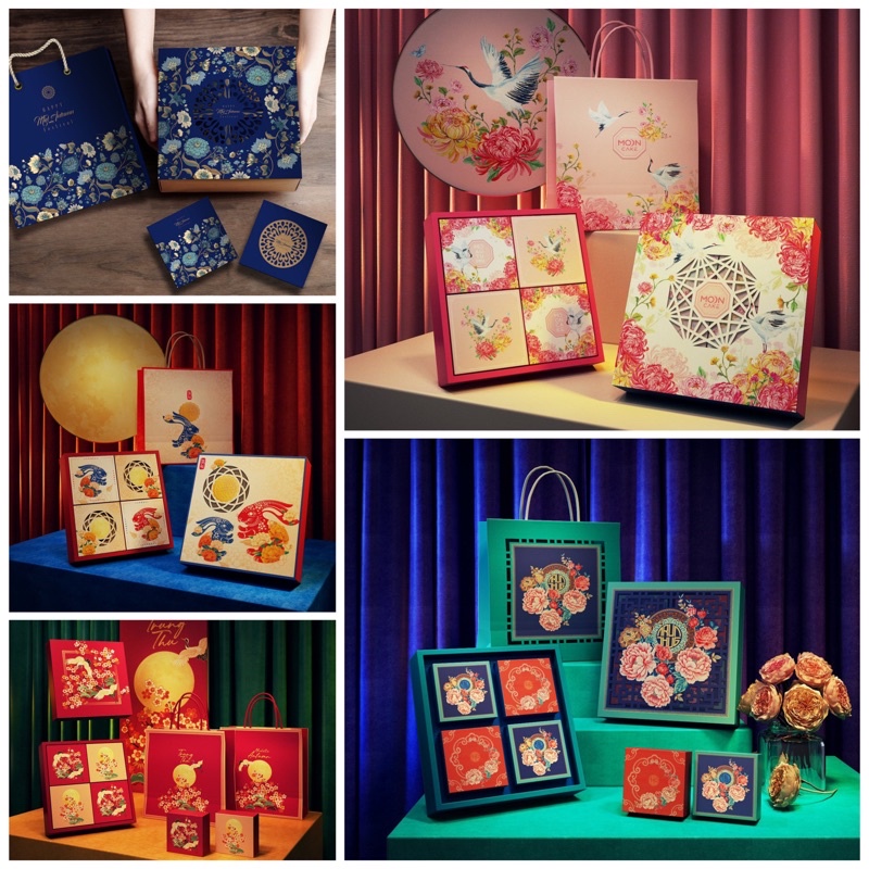 Hộp đựng bánh trung thu 4 bánh 150g - 200g