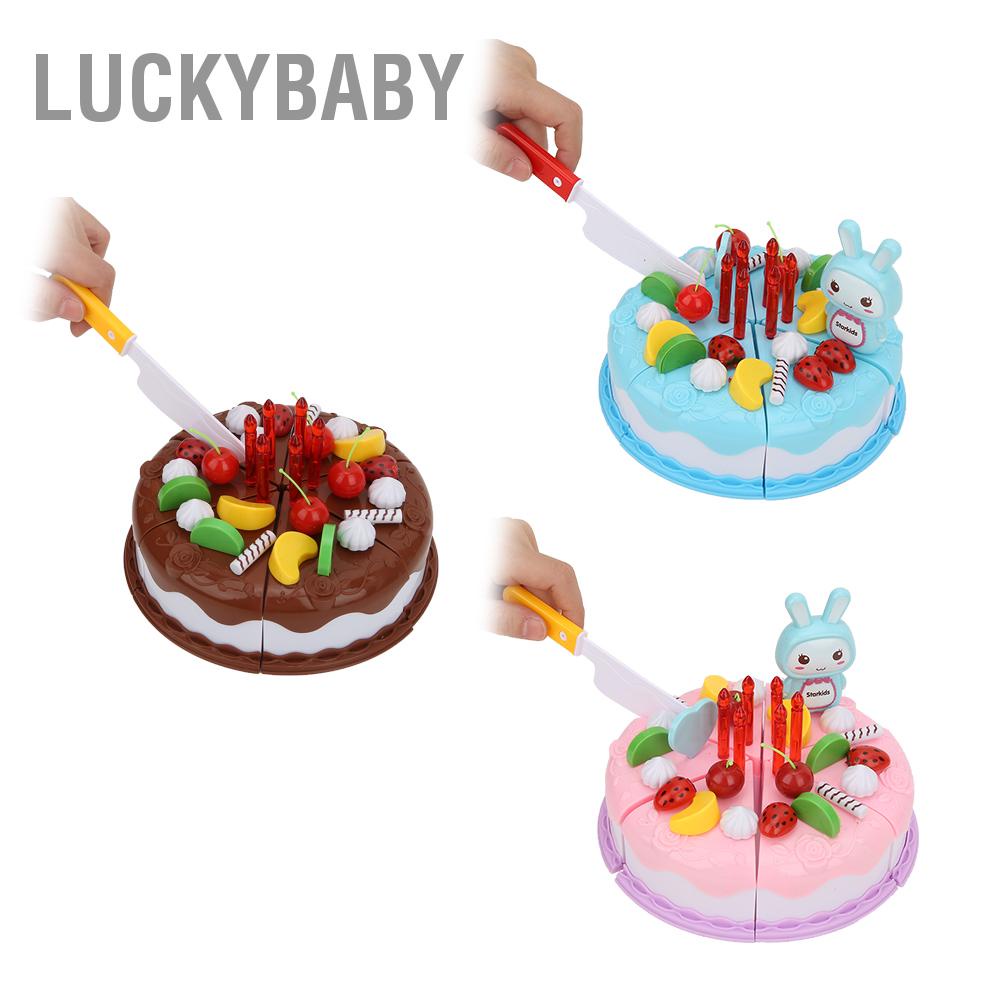 LUCKYBABY Mô Phỏng Tự Làm Bánh Sinh Nhật Giả Vờ Chơi Trẻ Em Đồ Giáo Dục Cho Bé Trai Gái
