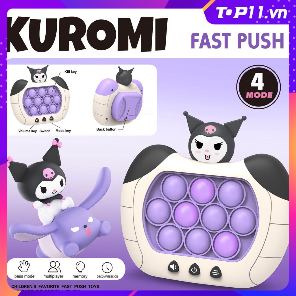 Máy trò chơi đẩy bong bóng Pop Quick Push Bubbles Hoạt hình vui nhộn Đồ chơi bóp vui nhộn Chống căng thẳng Cảm giác Pop Fidget Quà tặng top11.vn