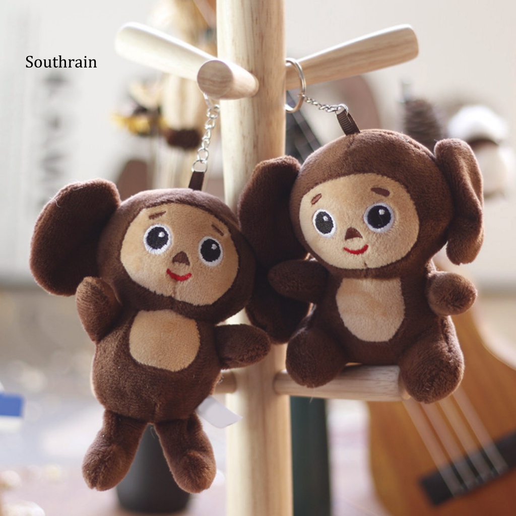 Móc Khóa Hình Khỉ cheburashka Nhồi Bông Đáng Yêu Mềm