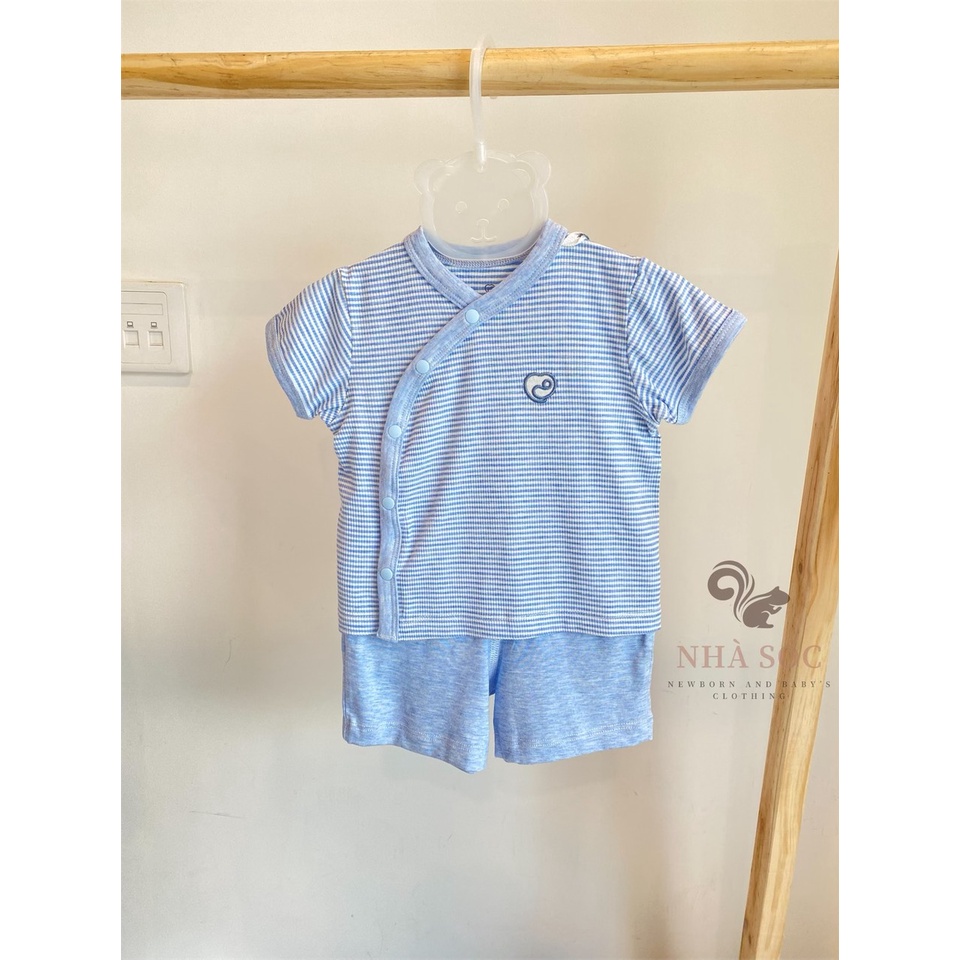 Bộ cộc tay cài chéo sơ sinh