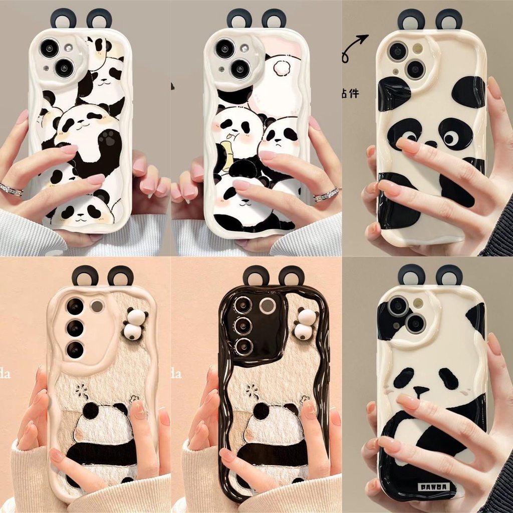 Vỏ Bao Da Điện Thoại Chống Sốc Hình Gấu Trúc 3d Cho samsung galaxy a13 a24 a14 a71 a72 a73 g530 j2 j7 prime Ốp