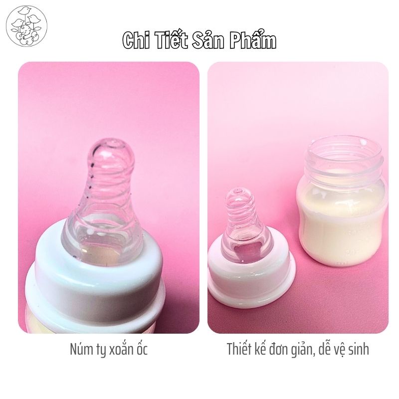 Bình sữa sơ sinh Loluli nhựa PP 60ml