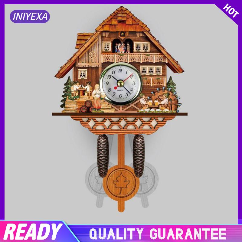 Cuckoo Đồng Hồ Treo Tường Bằng Gỗ Thiết Kế Sáng Tạo Trang Trí Phòng Khách /