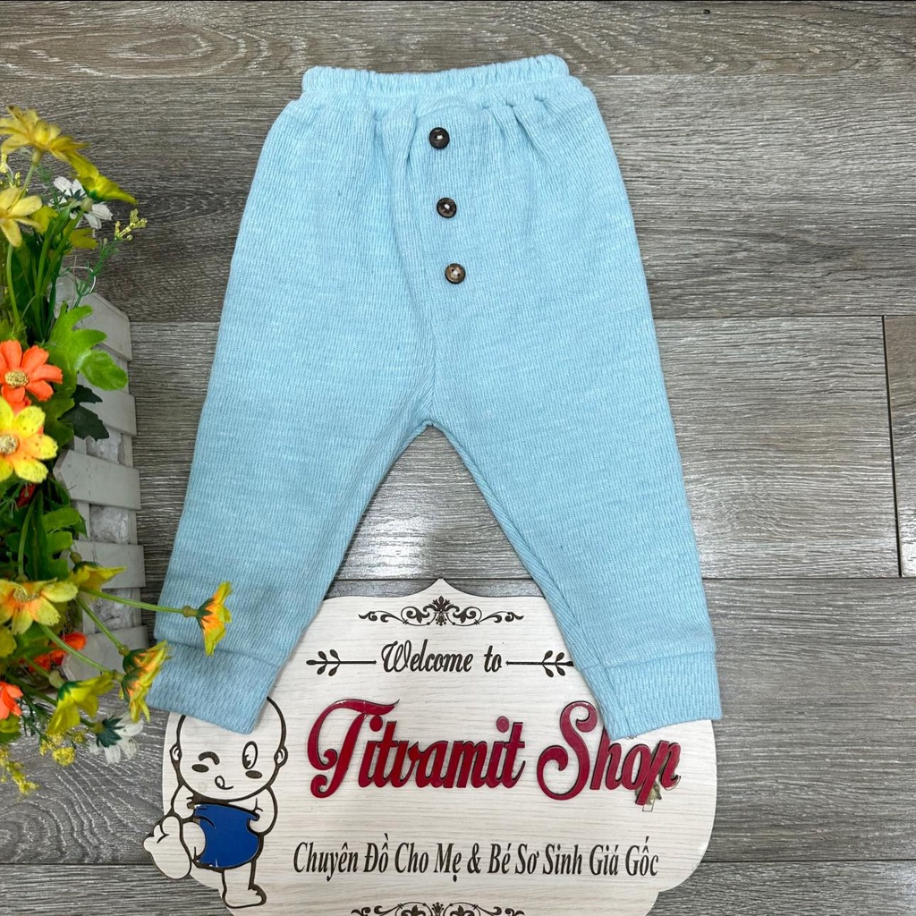 Quần dài nỉ len mặc thu đông cho bé trai, bé gái