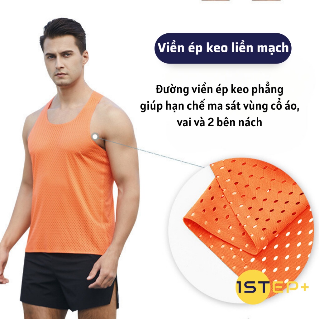 Áo Singlet  chạy bộ OnStep Running AirRun thoáng khí nhanh khô dành cho Nam