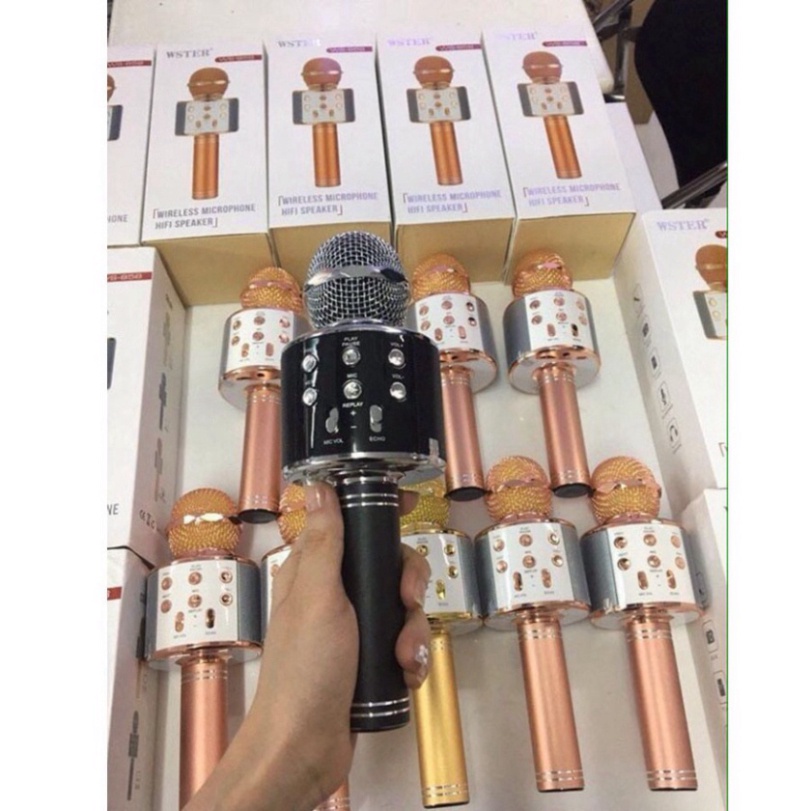 Mic Hát Karaoke Cầm Tay Không Dây - Micro Karaoke Bluetooth Bảo Hành 12 Tháng | BigBuy360 - bigbuy360.vn