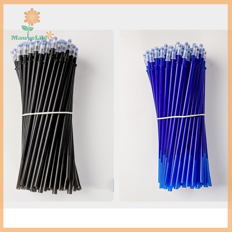 Lily set 100 Ruột Bút Mực gel Ngòi 0.5mm Có Thể Xóa Được Màu Xanh Dương Đen